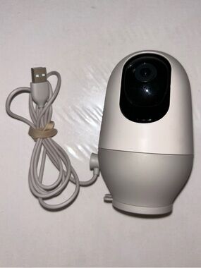 Nooie Cam 360 Compact White 1080p Indoor Home Security Camera with USB Cable